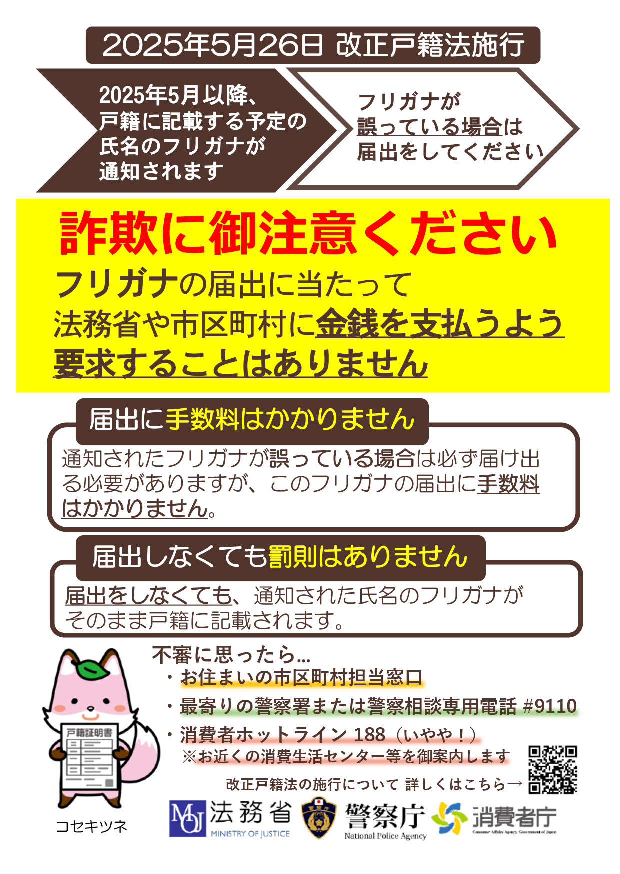 詐欺にご注意ください